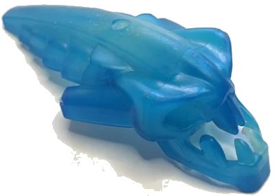 LEGO onderdeel Bionicle Head, Barraki Takadox with Marbled Trans-Dark Blue Pattern (57551pb01)