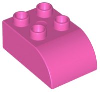 LEGO part Duplo, Brick 2 x 3 Slope Curved 2302