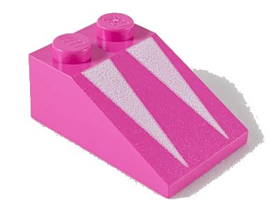 LEGO onderdeel Slope 33 3 x 2 with White Triangles Pattern (3298pb026)