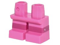 LEGO part Legs Short with Molded Horizontal Magenta Stripes  Pattern 41879pb005