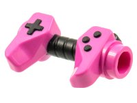 LEGO part Minifigure, Utensil Game Controller, Holes on Sides for Bar with Black Buttons and Center Handle Pattern 65080pb02