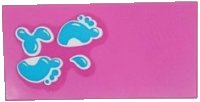 LEGO part Tile 2 x 4 with Medium Azure Water Splashes and Wet Footprints Pattern (Sticker) - Set 41430 87079pb0998