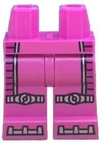 LEGO part Hips and Legs with Spacesuit with Silver Details Pattern 970c00pb0142