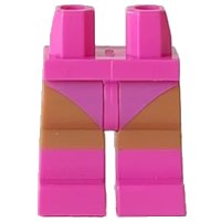 LEGO onderdeel Hips and Medium Nougat Legs with Dark Pink Leotard and Boots Pattern 970c150pb12