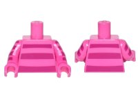 LEGO part Torso Horizontal Magenta Stripes on Front and Back Pattern / Dark Pink Arms with 4  Magenta Stripes Pattern / Dark Pink Hands 973pb2315c01