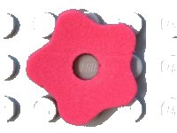 LEGO onderdeel Foam Scala Flower Small 3 x 3 with Hole, Type 2 bb0232