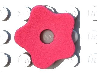 LEGO onderdeel Foam Scala Flower Small 3 x 3 with Hole, Type 2 (bb0232)