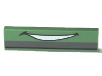 LEGO part Tile 1 x 4 with Smile Pattern 2431pb0183