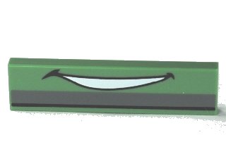 LEGO onderdeel Tile 1 x 4 with Smile Pattern (2431pb0183)
