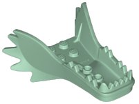 LEGO part Dragon Head (Ninjago) Jaw Lower with Frills and Sharp Teeth (25380)
