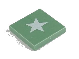 LEGO onderdeel Tile 2 x 2 with White Star Pattern (3068pb0416)