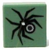 LEGO onderdeel Tile 1 x 1 with HP Black Spider Pattern (3070pb001)