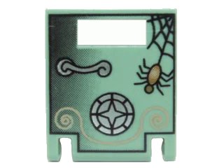 LEGO onderdeel Container, Box 2 x 2 x 2 Door with Slot with Safe with Spider Pattern (4346px7)