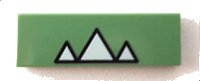 LEGO part Tile 1 x 3 with White Teeth Pattern 63864pb070