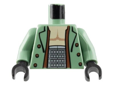 LEGO onderdeel Torso Spider-Man Dr. Octopus Open Shirt Pattern / Sand Green Arms / Black Hands (973pb0326c01)