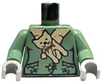 LEGO part Torso Harry Potter Professor Snape Boggart Pattern / Sand Green Arms / Light Bluish Gray Hands 973pb0335c01