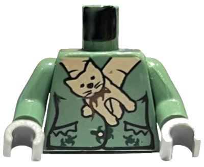 LEGO onderdeel Torso Harry Potter Professor Snape Boggart Pattern / Sand Green Arms / Light Bluish Gray Hands (973pb0335c01)
