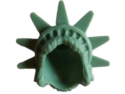 LEGO part Minifigure, Hair Female with Spiked Tiara (Lady Liberty) - Flexible Rubber (98377)