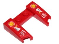 LEGO part Wedge 3 x 4 x 2/3 Curved with Cutout with Shell, UPS and Scuderia Ferrari Logos Pattern (Stickers) - Set 40190 11291pb01