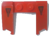 LEGO onderdeel Wedge 3 x 4 x 2/3 Curved with Cutout with Black Air Intake Vents Pattern (Stickers) - Set 75886 11291pb09