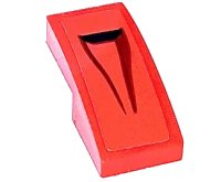 LEGO part Slope, Curved 2 x 1 x 2/3 with Black Faded Air Vent Pattern Model Right Side (Sticker) - Set 75890 11477pb126R