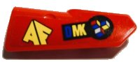 LEGO onderdeel Technic, Paneel Bekleding #21 Zeer Klein Glad, Zijde B met 'AF' en 'DMK' Patroon (Sticker) - Set 70596 11946pb036