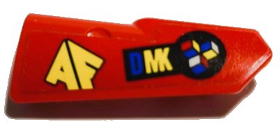 LEGO onderdeel Technic, Paneel Bekleding #21 Zeer Klein Glad, Zijde B met 'AF' en 'DMK' Patroon (Sticker) - Set 70596 (11946pb036)