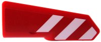 LEGO part Technic, Panel Fairing #22 Very Small Smooth, Side A with Red and White Danger Stripes Pattern (Sticker) - Set 42098 11947pb083