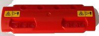 LEGO part Technic, Panel Curved 11 x 3 with 10 Pin Holes through Panel Surface with Warning Signs Pattern (Stickers) - Set 42082 11954pb007