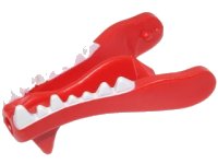 LEGO part Dragon Head (Castle) Jaw Lower with Round Hole on Front and White Teeth Pattern 13747pb01