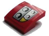 LEGO onderdeel Slope, Curved 2 x 2 x 2/3 with Headlights Pattern Model Right Side (Sticker) - Set 75913 15068pb109R