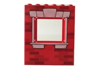 LEGO part Panel 1 x 6 x 6 with Window with Bricks and White Window Frame Pattern 15627pb005