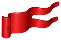 LEGO onderdeel Duplo Flag Wavy 2 x 5 without Slits 15793