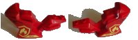 LEGO part Motorcycle Fairing, Racing (Sport) Bike with 'FIRE-05' and Fire Logo Pattern on Both Sides (Stickers) - Set 60214 18895pb19