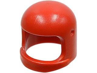 LEGO part Minifigure, Headgear Helmet Space / Town with Thick Chin Strap - with Visor Dimples (193b2)