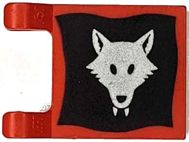 LEGO onderdeel Flag 2 x 2 Square with Wolfpack Pattern (2335p44)