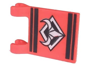 LEGO onderdeel Flag 2 x 2 Square with Silver Bull's Head Pattern (2335px3)