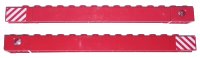 LEGO part Crane Arm Outside, Wide with End Notch with Red and White Danger Stripes Pattern on Both Sides (Stickers) - Set 4552 2350bpb01