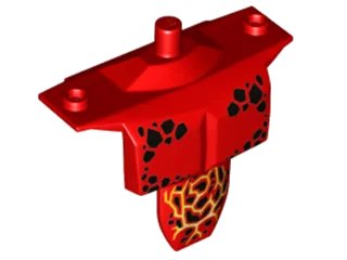 LEGO onderdeel Large Figure Torso Armor Shoulder Studs with Black Spots and Orange Veins Pattern (24301pb02)