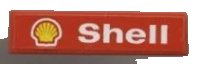 LEGO part Tile 1 x 4 with Shell Logo and White 'Shell' Pattern (Sticker) - Set 1253-1 2431pb0070