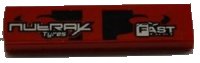 LEGO part Tile 1 x 4 with 'NUTRAX Tyres' and 'FAST FUEL' Pattern (Sticker) - Set 8198 2431pb0210