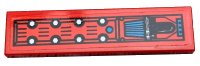 LEGO part Tile 1 x 4 with Engine on Red Background Pattern (Sticker) - Set 42073 2431pb0597