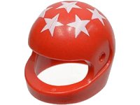 LEGO onderdeel Minifigure, Headgear Helmet Motorcycle (Standard) with White Stars Pattern 2446px3