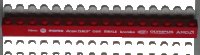 LEGO part Brick 1 x 16 with White 'Beta', 'NGK', 'MOMO', 'ACER', 'SKF', 'MAHLE', 'brembo', 'MAGNETI MARELLI', 'OLYMPUS' and 'AMD' Pattern (Sticker) - Set 8654 2465pb15r