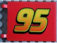 LEGO part Flag 6 x 4 with '95' Pattern (Sticker) - Set 8484 2525pb005