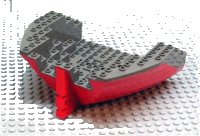 LEGO onderdeel Boat, Hull Large Stern 14 x 16 x 5 1/3 with Dark Gray Top (2558 / 2559) 2558C04