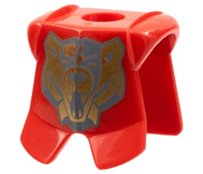 LEGO onderdeel Minifigure Armor Breastplate with Leg Protection with Santis Gold Bear Pattern (2587pb06)