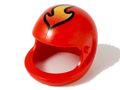 LEGO onderdeel Technic, Figure Accessory Helmet with Flame Pattern (2715px4)