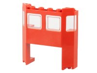 LEGO part Train Front 2 x 6 x 5 1/3 with 1 x 4 x 2 Cutout and Window with Molded Trans-Clear Glass Pattern 2924bpb01