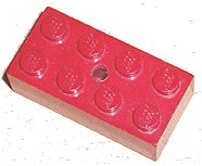 LEGO onderdeel Brick 2 x 4 without Cross Supports, with Hole in Top (3001oldb)